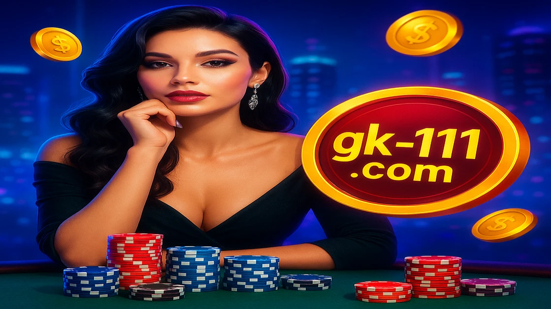 gk111 লাইভ গেমিং-এ একটি সুন্দর টেবিল-ভিত্তিক গেমে আপনাকে ১০০% স্বাগতম বোনাসসহ খেলার আমন্ত্রণ জানানো হচ্ছে, এর চারপাশে চিপস ও ভাসমান সোনা মুদ্রা ছড়িয়ে আছে।